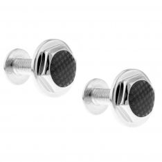 Black Screw Cog Cufflinks