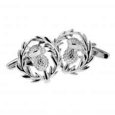 Silver Scottish Thistle Cufflinks