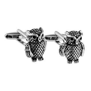 Wise Feathered Owl Cufflinks