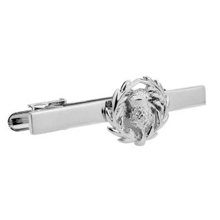 Silver Scottish Thistle Tie Clip