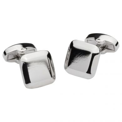Dimensional Silver Square Cufflinks