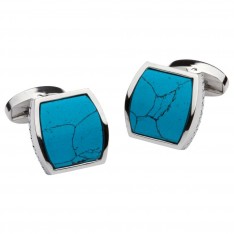 Curved Turquoise Stone Cufflinks