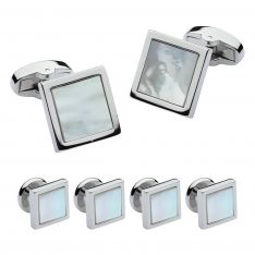 Sleek Square Mother of Pearl Stud Set