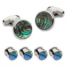 Round Abalone Stud Set