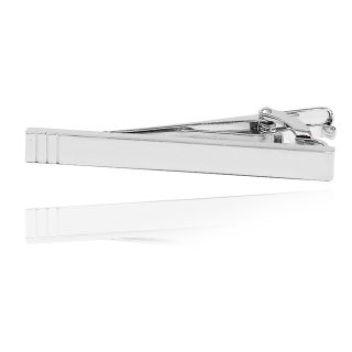 Classic Silver Engravable Tie Clip