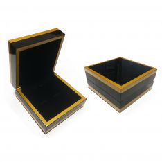 Deluxe Black and Gold Colored Wood Box