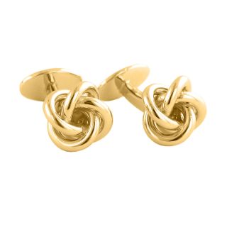Sterling Silver Gold Plated Knot Cufflinks