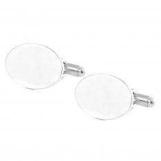 Sterling Oval Engraveable Cufflinks