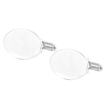 Sterling Oval Engraveable Cufflinks