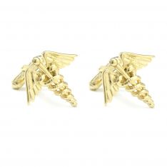 18KT Vermeil Caduceus Cufflinks