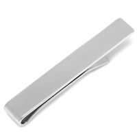 Personalized Silver Stainless Steel Beveled Cufflinks & Tie Clip Bar Set Custom Engraved Free Ships from USA 