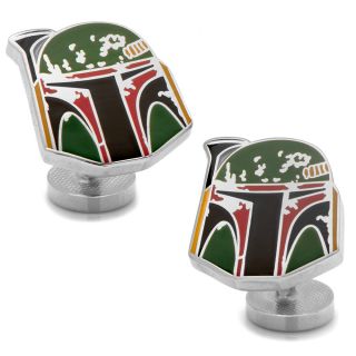 Boba Fett Distressed Helmet Cufflinks