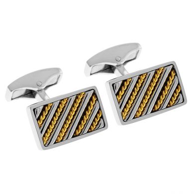 18Kt Gold Twisted Wire Cufflinks