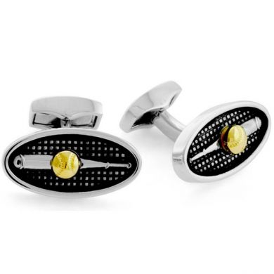 Quadrato cufflinks with navy enamel & clear Swarovski elements – Tateossian  USA