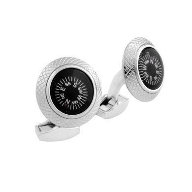 Round Encased Compass Cufflinks