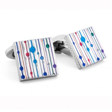 Titanium Waterfall Cuff Links