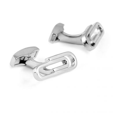 Silver Paper Clip Cufflinks