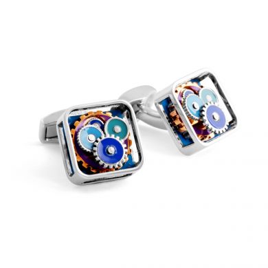 Blue Gears Cufflinks