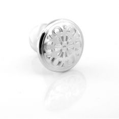 Round Floral Engraved Cufflinks
