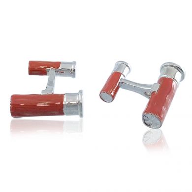 Sterling Silver Shotgun Cartridge Cufflinks