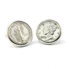 Mercury Dime Cufflink