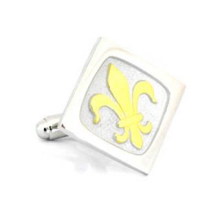 Two Tone Fleur De Lis Cufflinks