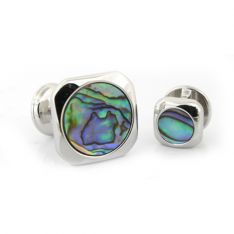Abalone Tuxedo Stud Set
