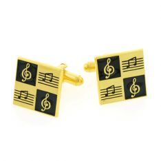 Gold Music Note Cufflinks