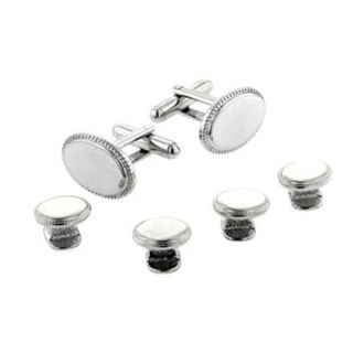 Oval Engravable Stud Set