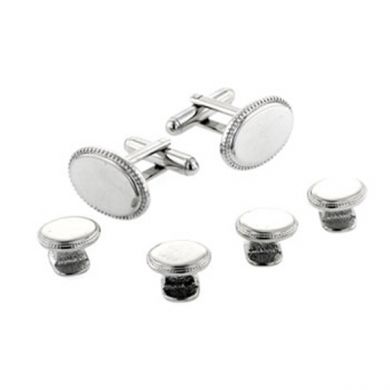 Oval Engravable Stud Set