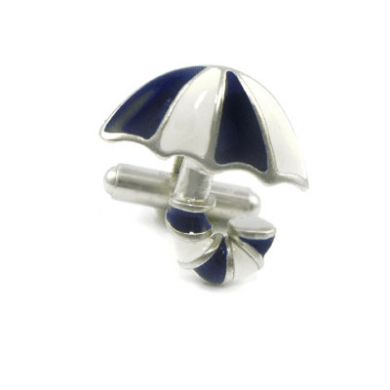 Blue & White Umbrella Cufflinks