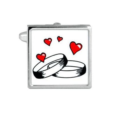 Hearts & Wedding Ring Cufflinks