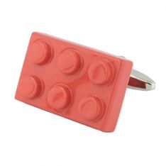Red Lego Piece Cufflinks