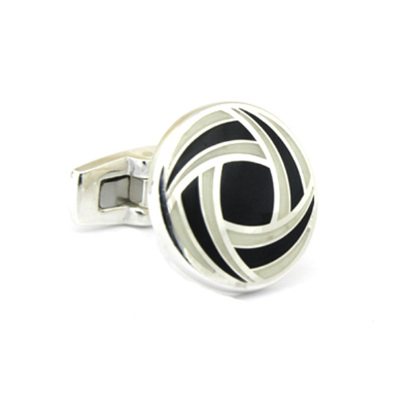 spiral lines cufflinks