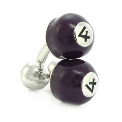 Pool Ball Number 4 Cufflink
