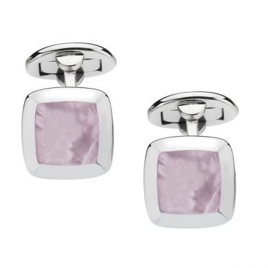 Pink Domed MOP Cufflinks