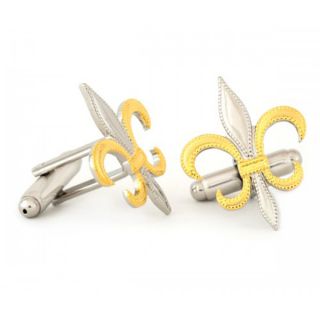 Dual Tone Fleur-De-Lis Cufflinks