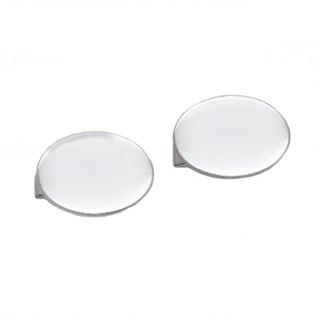 Oval Sterling Silver Polished Cufflinks