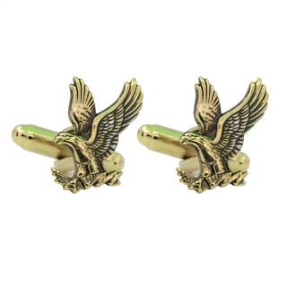 Gold Tone Eagle Cufflinks