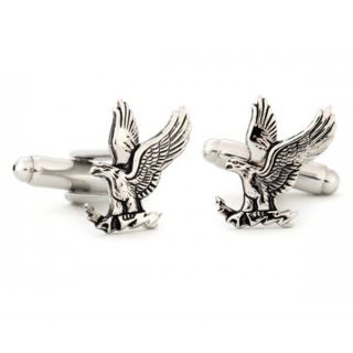 Silver Tone Eagle Cufflinks