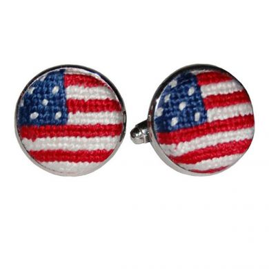 Old Glory Needlepoint Cufflinks