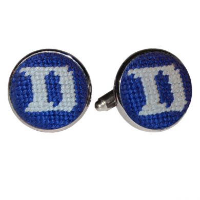 Needlepoint Blue Devils Cufflinks