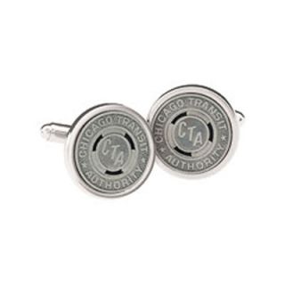 Chicago Transit Token Cufflink