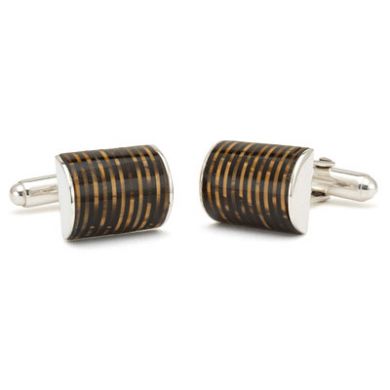 Brown Celluloid Fountain Pen Barrel Cufflinks