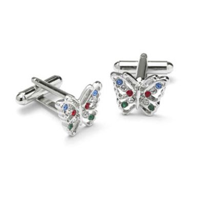 Silver Monogram Strass Swarovski Cufflinks M68252