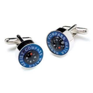 Water Resistant Compass Cufflinks