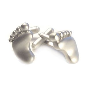 Silver Bare Feet Cufflinks