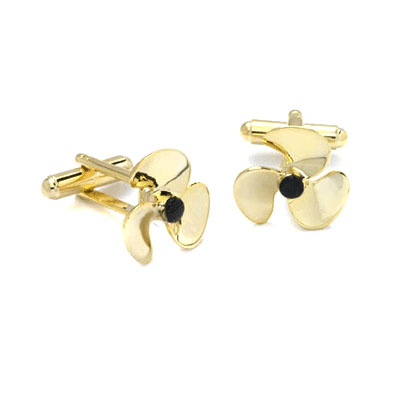 Gold Propeller Cufflinks: Cufflinks Depot