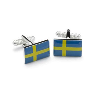 Swedish Flag Dome Cufflinks