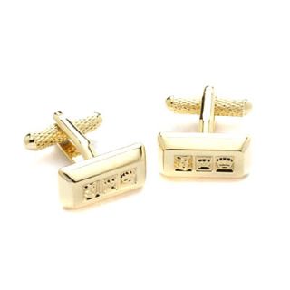 Gold Ingot Cufflinks